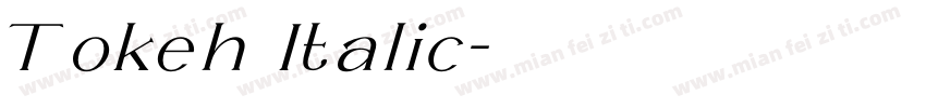 Tokeh Italic字体转换